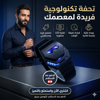 🐍 ساعة Snake-Head LED  — الساعة اللي بتخلي كل غرفة بتدخلها تحس فيك